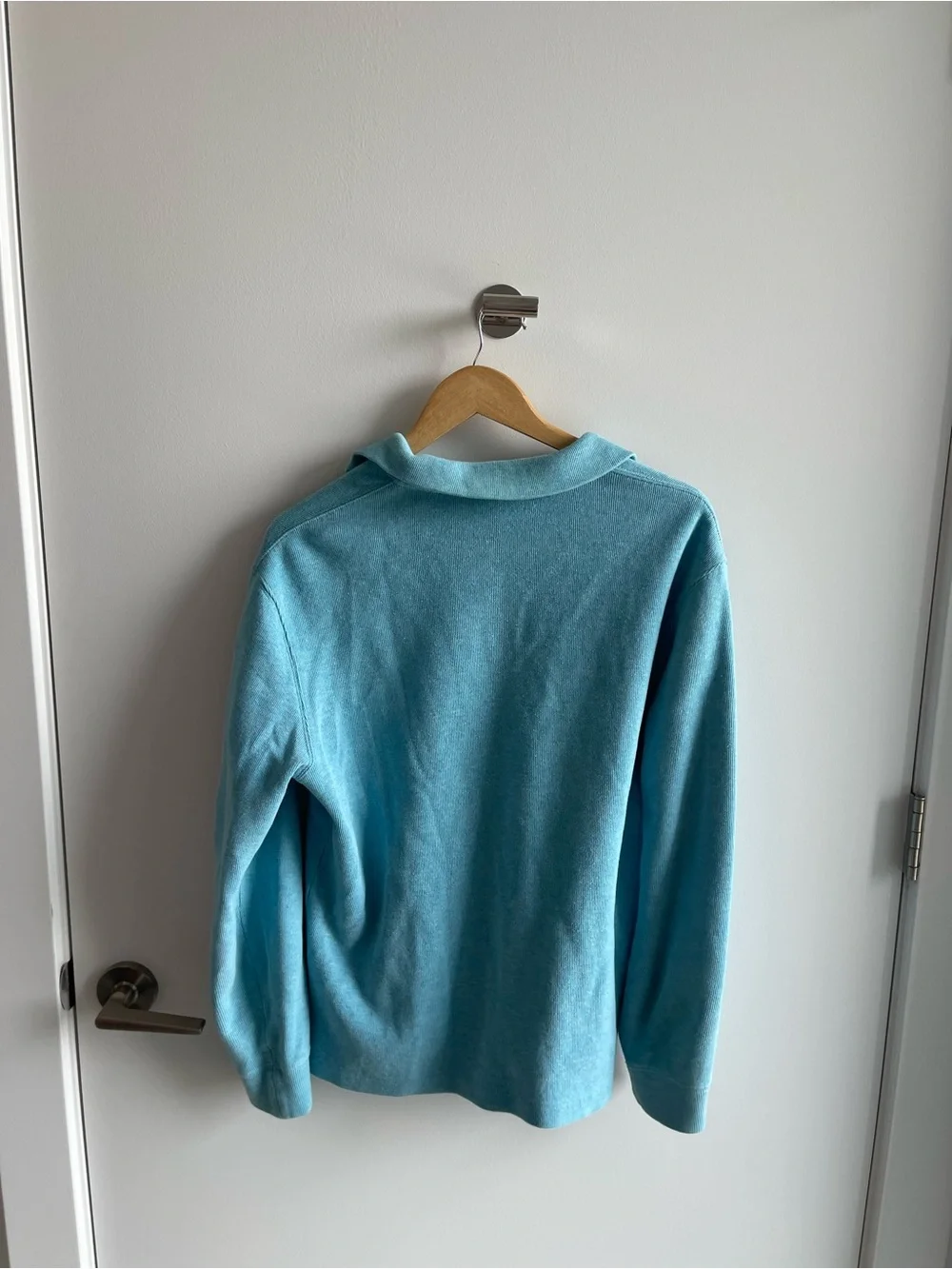Ralph Lauren Aqua Quarter-Zip Sweater